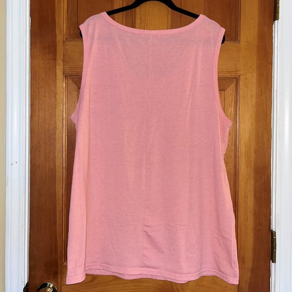 Women's Pink XL Misslook Sleeveless Top - Picture 2 of 4